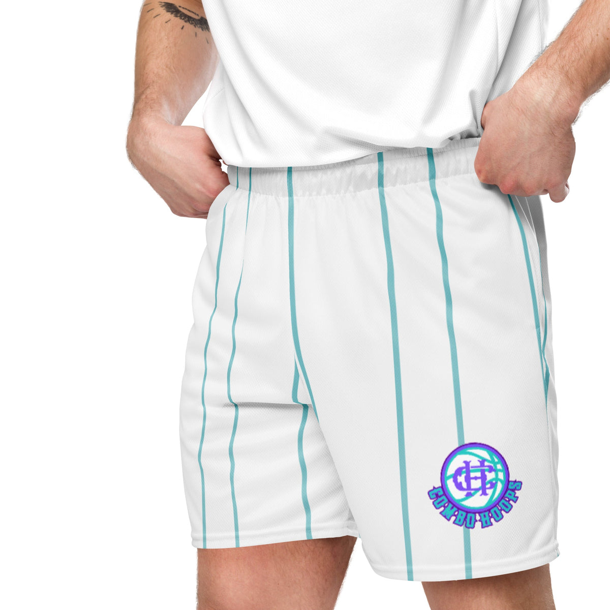 NHCH Striped Basketball Shorts