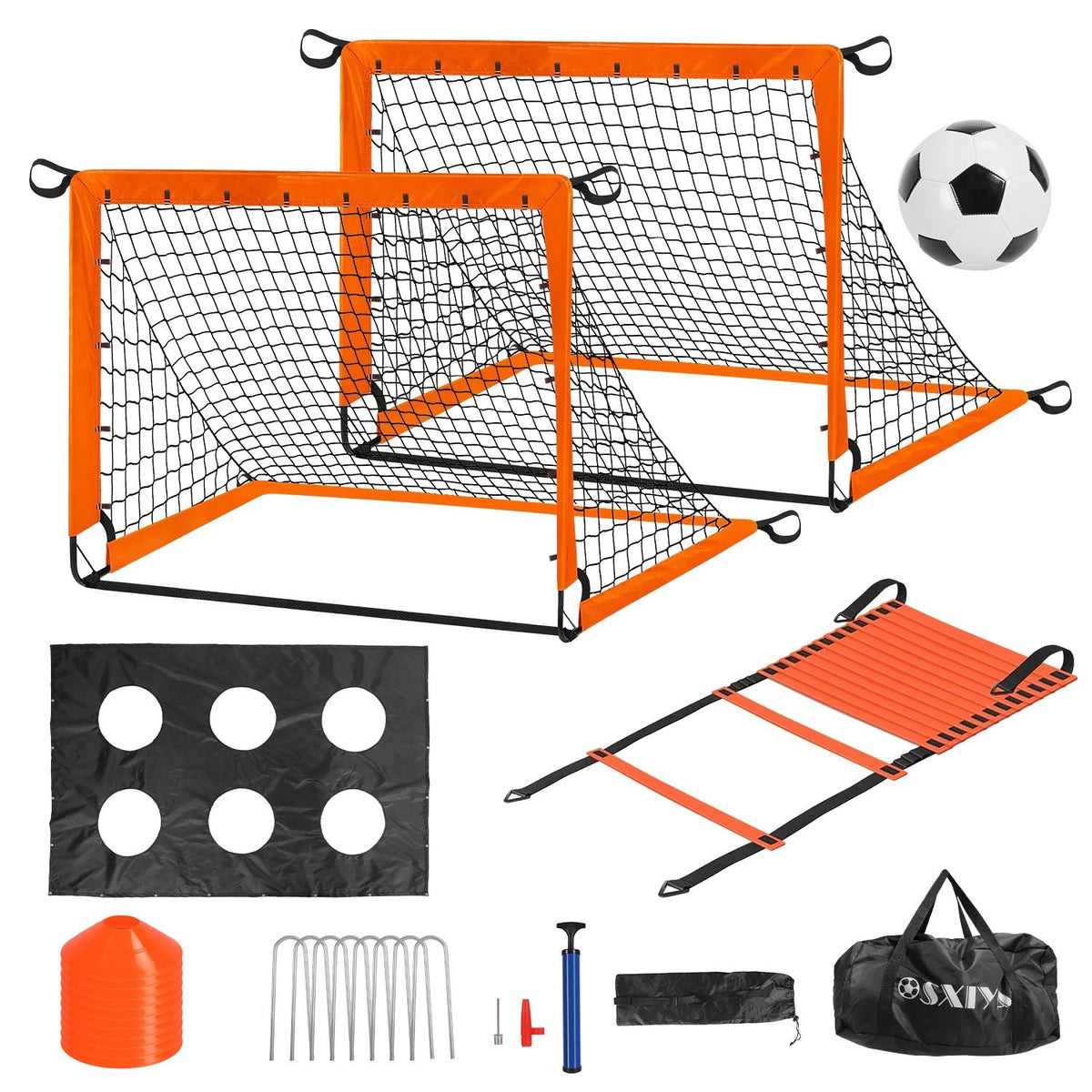 Kids Soccer Goals Set For Backyard - Portable Soccer Training Equipment