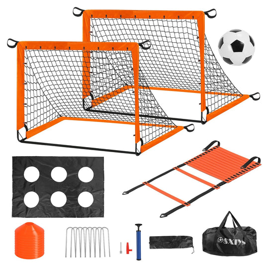 Kids Soccer Goals Set For Backyard - Portable Soccer Training Equipment