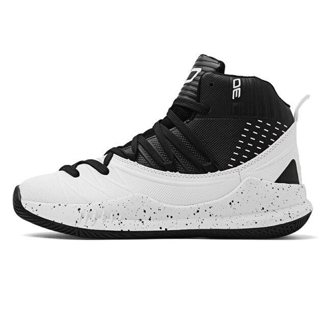 Men's Basketball Shoes / Black & White Ankle Boots, Cushioning, Breathable, Outdoor High Quality Men's Sneakers