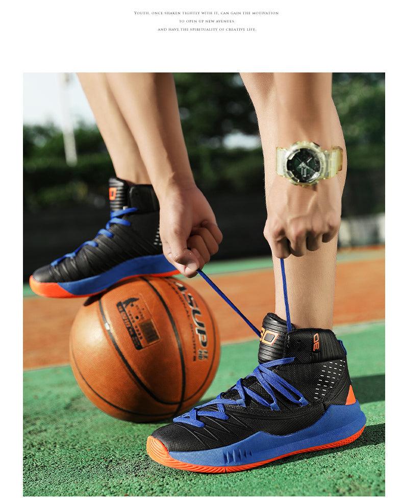 Men's Basketball Shoes / Black & White Ankle Boots, Cushioning, Breathable, Outdoor High Quality Men's Sneakers