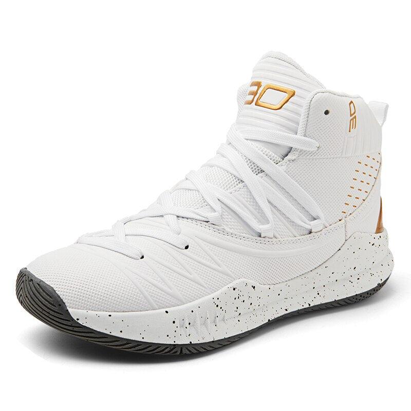 Men's Basketball Shoes / Black & White Ankle Boots, Cushioning, Breathable, Outdoor High Quality Men's Sneakers