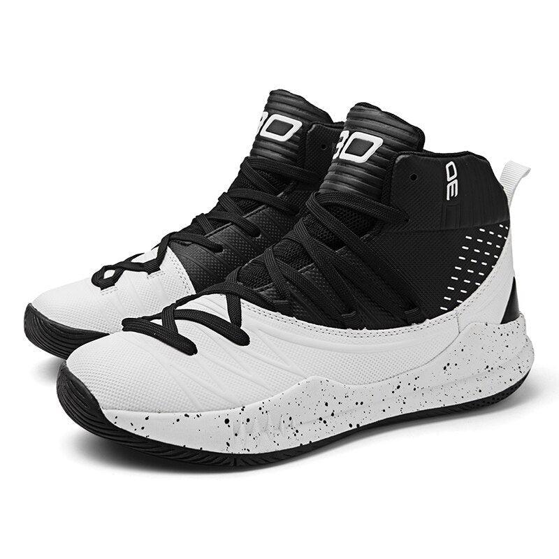 Men's Basketball Shoes / Black & White Ankle Boots, Cushioning, Breathable, Outdoor High Quality Men's Sneakers