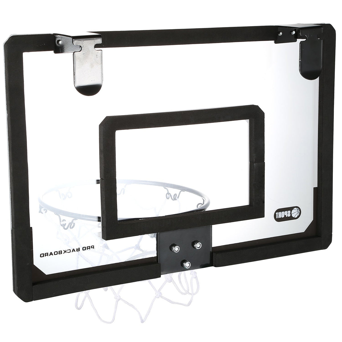 Mini Basketball Hoop System / Set Over the Door with Backboard, Breakaway Rim, Basketball, Pump, Tools