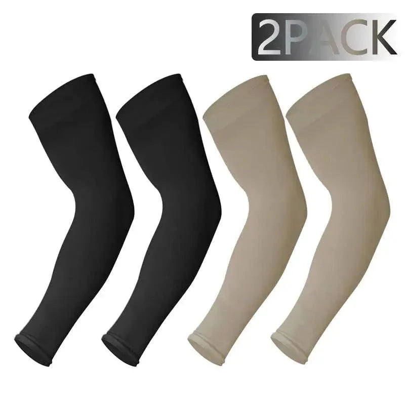 Black Men Unisex Cooling Arm Sleeves Cover / Running, Sun Protection, Outdoor Activities, Sleeve Cooling Sports Sleeve