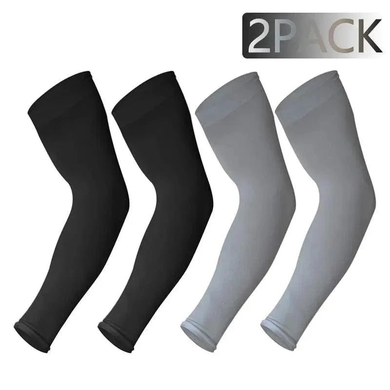 Black Men Unisex Cooling Arm Sleeves Cover / Running, Sun Protection, Outdoor Activities, Sleeve Cooling Sports Sleeve
