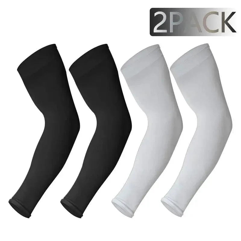 Black Men Unisex Cooling Arm Sleeves Cover / Running, Sun Protection, Outdoor Activities, Sleeve Cooling Sports Sleeve