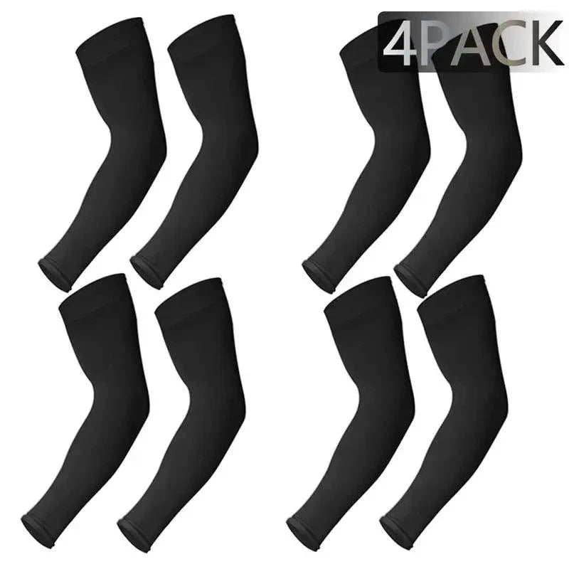 Black Men Unisex Cooling Arm Sleeves Cover / Running, Sun Protection, Outdoor Activities, Sleeve Cooling Sports Sleeve