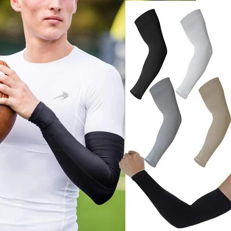Black Men Unisex Cooling Arm Sleeves Cover / Running, Sun Protection, Outdoor Activities, Sleeve Cooling Sports Sleeve