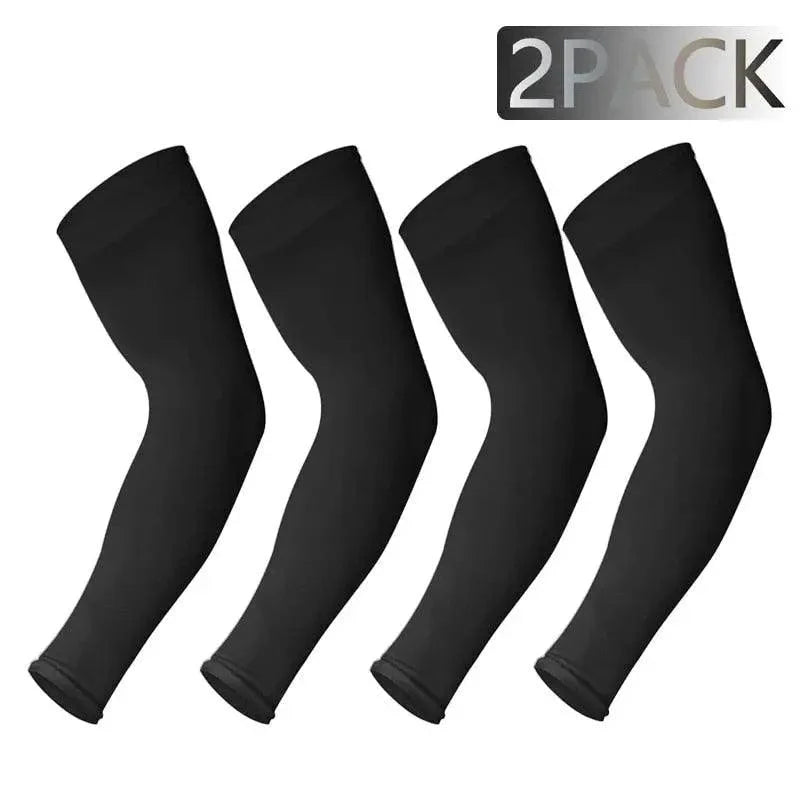 Black Men Unisex Cooling Arm Sleeves Cover / Running, Sun Protection, Outdoor Activities, Sleeve Cooling Sports Sleeve