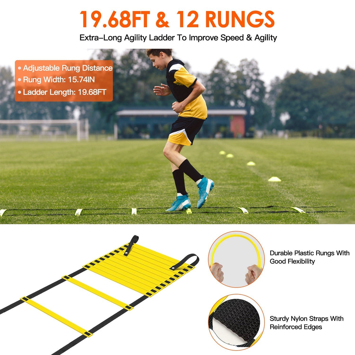 Kids Soccer Goal And Complete Training Equipment Kit For Backyard
