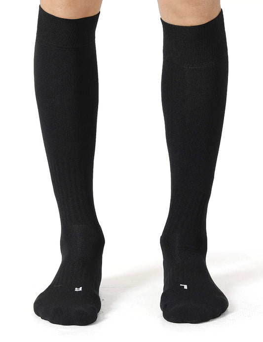 CS CELERSPORT 2/3 Pack Soccer / Softball / Baseball Socks for Youth, Kids, Adult Multi-Sport Compression Socks X-Small Black (2 Pack)