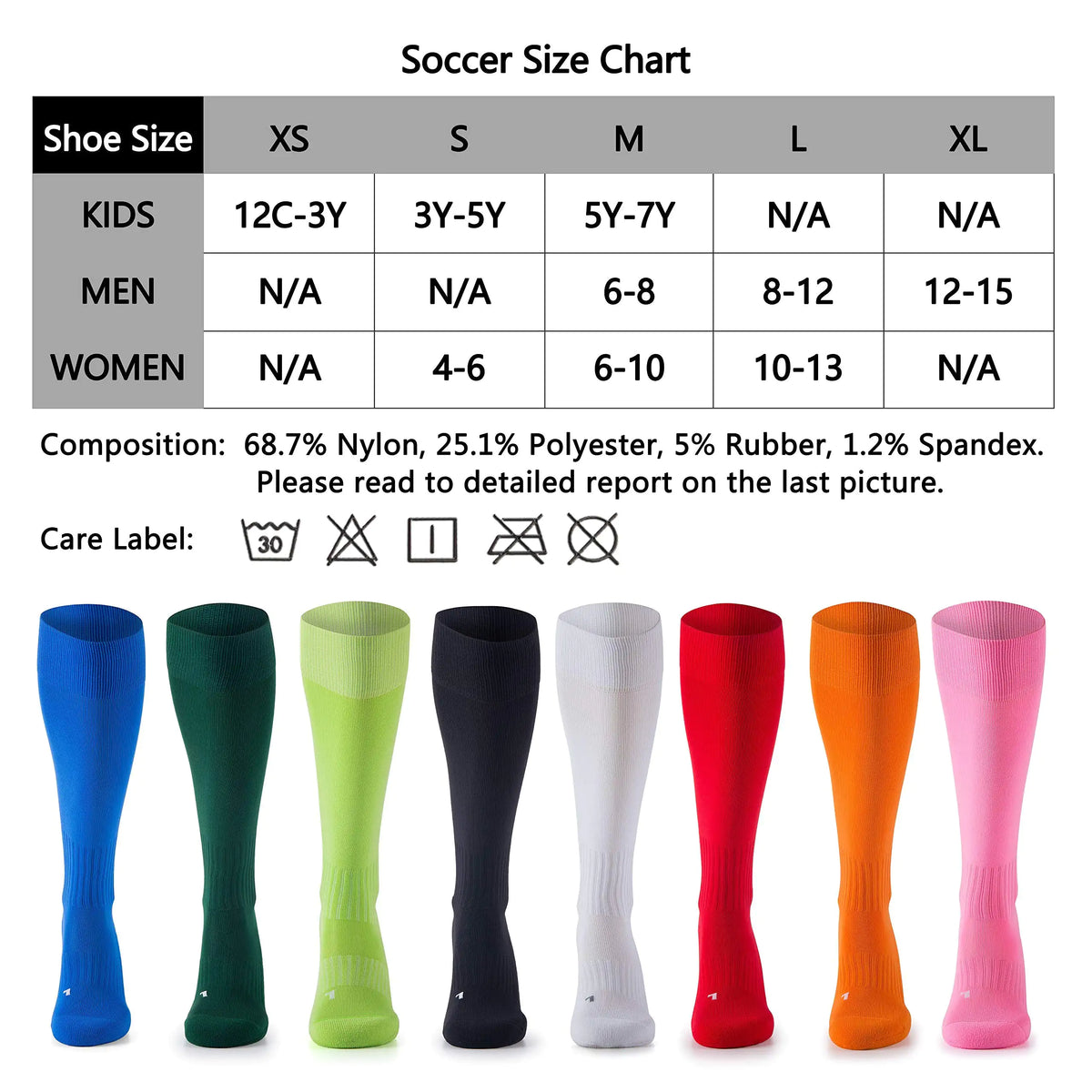 CS CELERSPORT 2/3 Pack Soccer / Softball / Baseball Socks for Youth, Kids, Adult Multi-Sport Compression Socks X-Small Black (2 Pack)