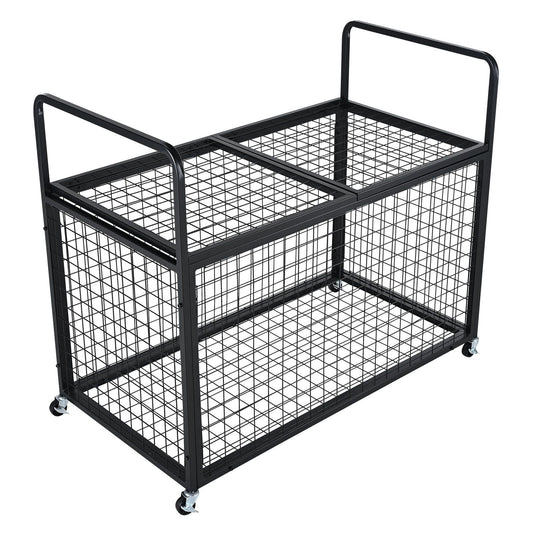 Rolling Sports Ball Storage Cart, Steel, Lockable - For Indoor / Outdoor