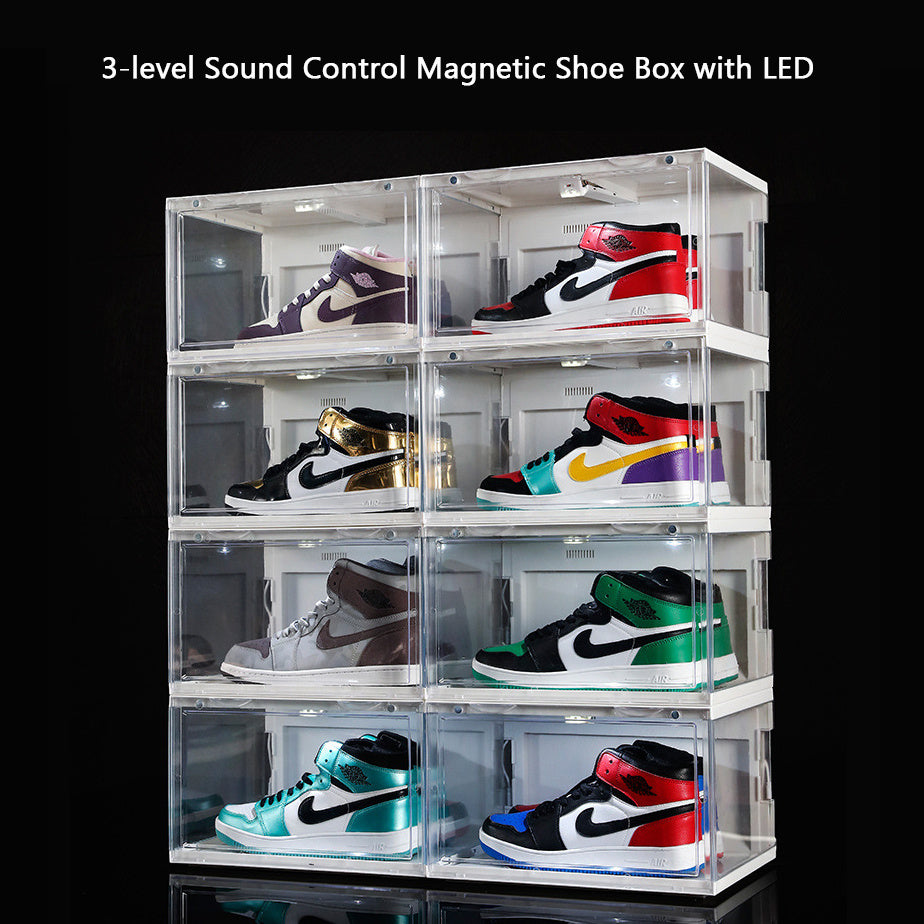 Acrylic Plastic Basketball Shoes Storage Box / Side Door