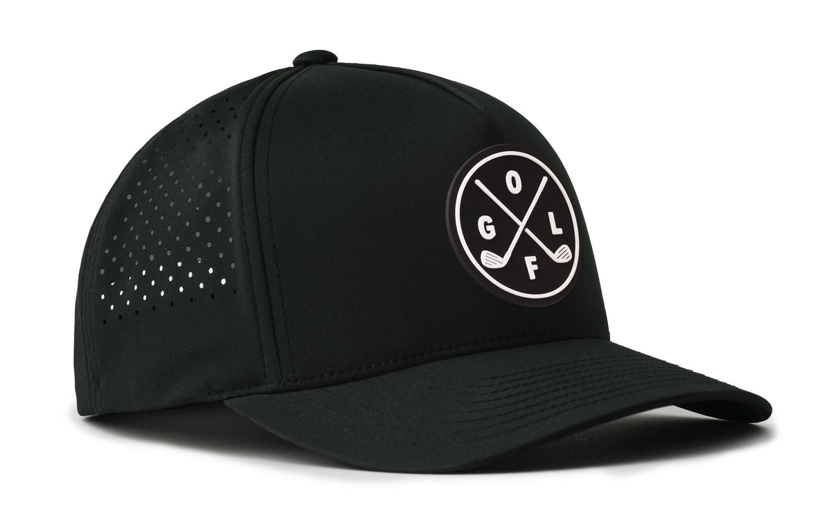 Golf X Performance 5-Panel Hat  |   Crossed Clubs Flexfit Snapback