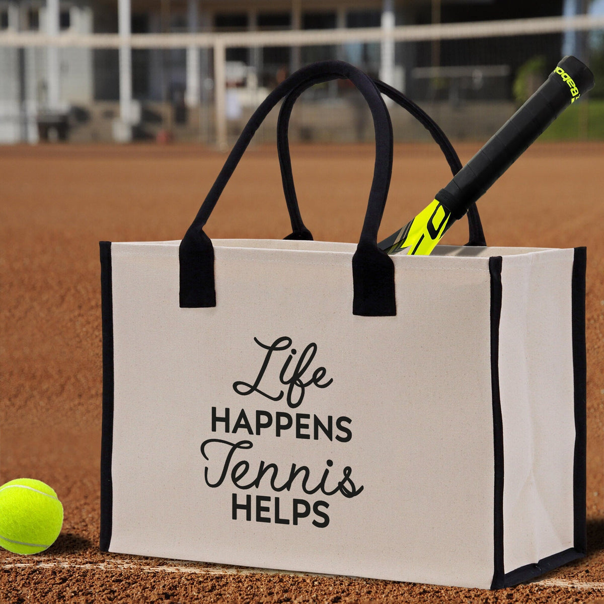 Tennis Canvas Tote Bag