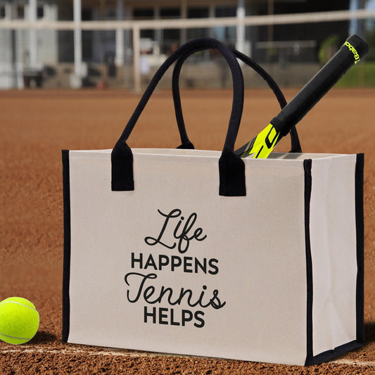 Tennis Canvas Tote Bag