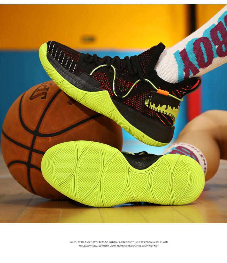 Men's Breathable Basketball Shoes - Shockproof High Top Sneakers
