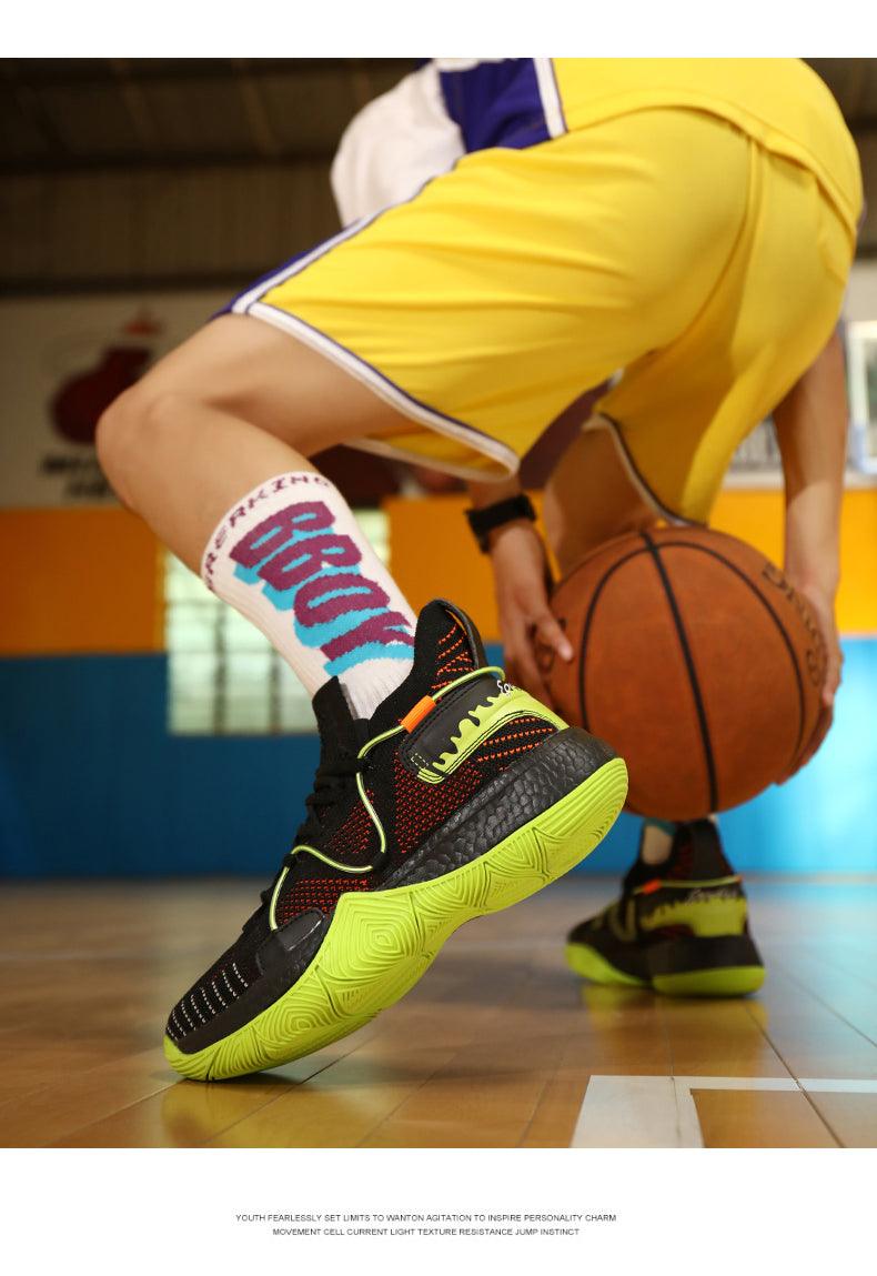 Men's Breathable Basketball Shoes - Shockproof High Top Sneakers