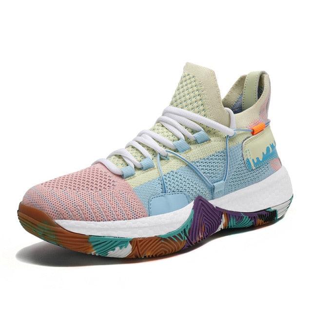 Men's Breathable Basketball Shoes - Shockproof High Top Sneakers