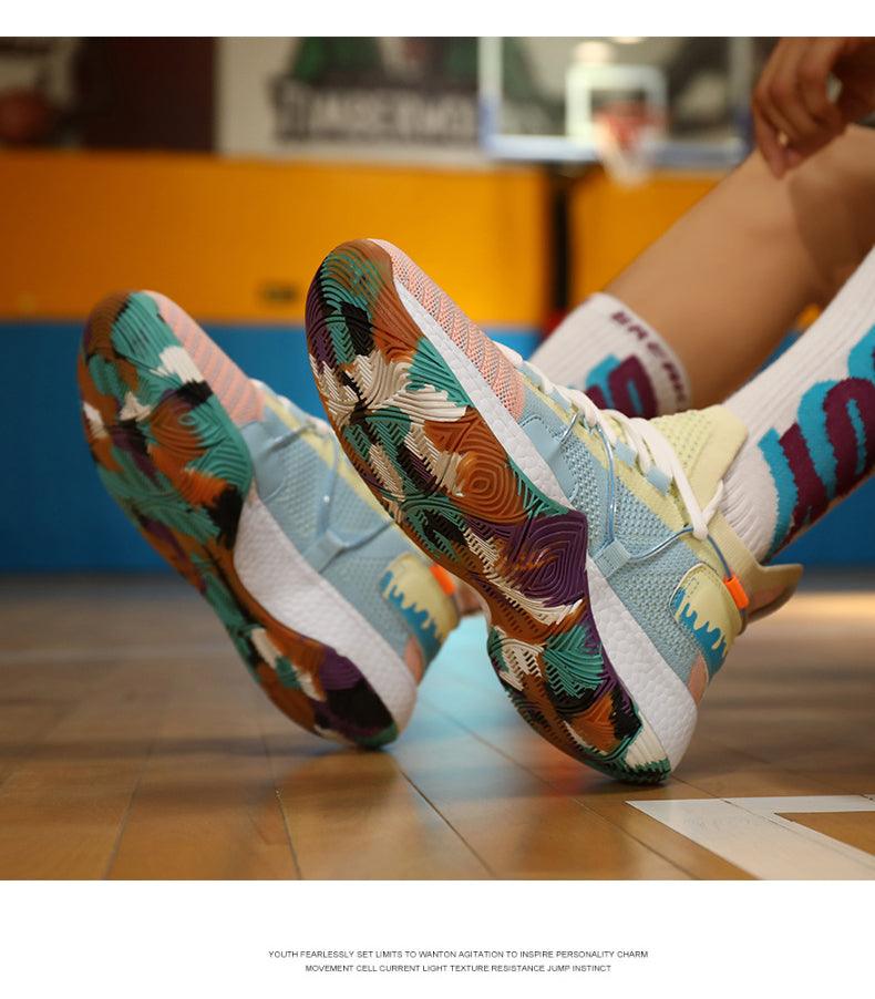 Men's Breathable Basketball Shoes - Shockproof High Top Sneakers