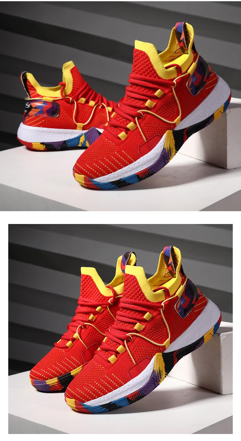 Men's Breathable Basketball Shoes - Shockproof High Top Sneakers