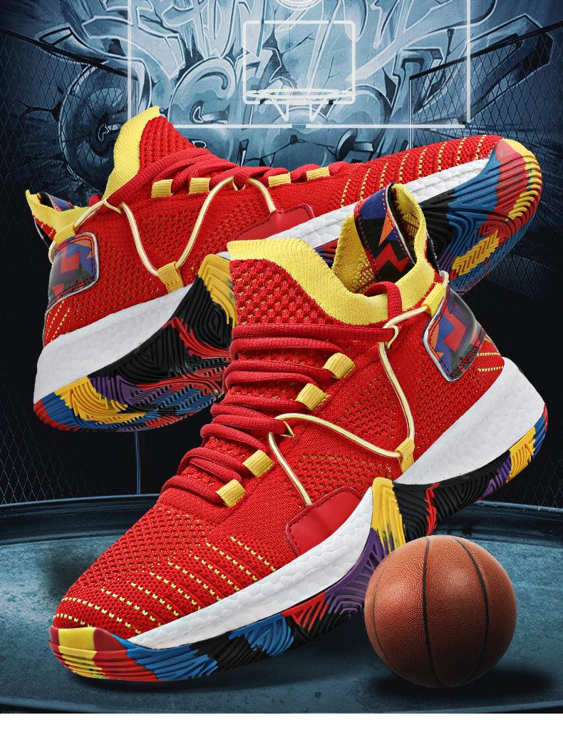 Men's Breathable Basketball Shoes - Shockproof High Top Sneakers