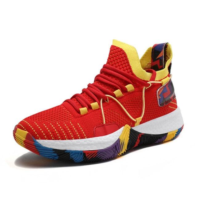 Men's Breathable Basketball Shoes - Shockproof High Top Sneakers