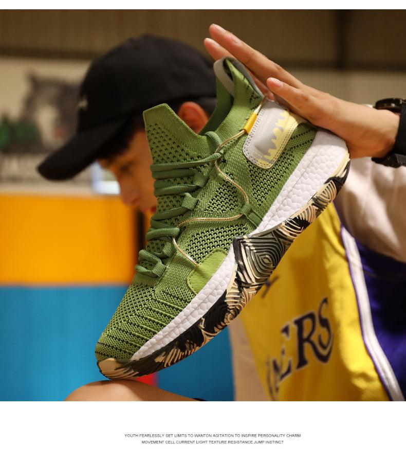 Men's Breathable Basketball Shoes - Shockproof High Top Sneakers