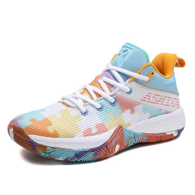 Men's Breathable Basketball Shoes - Shockproof High Top Sneakers