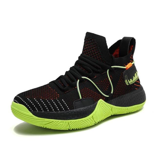 Men's Breathable Basketball Shoes - Shockproof High Top Sneakers