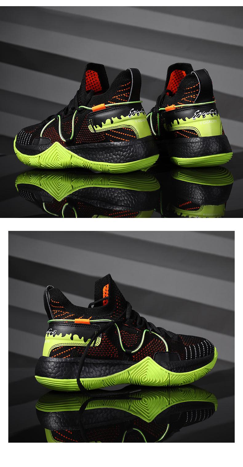 Men's Breathable Basketball Shoes - Shockproof High Top Sneakers