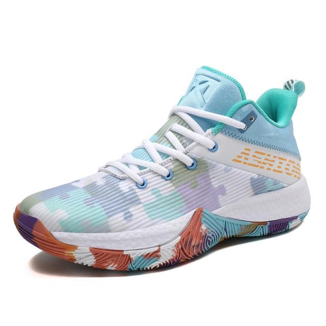Men's Breathable Basketball Shoes - Shockproof High Top Sneakers