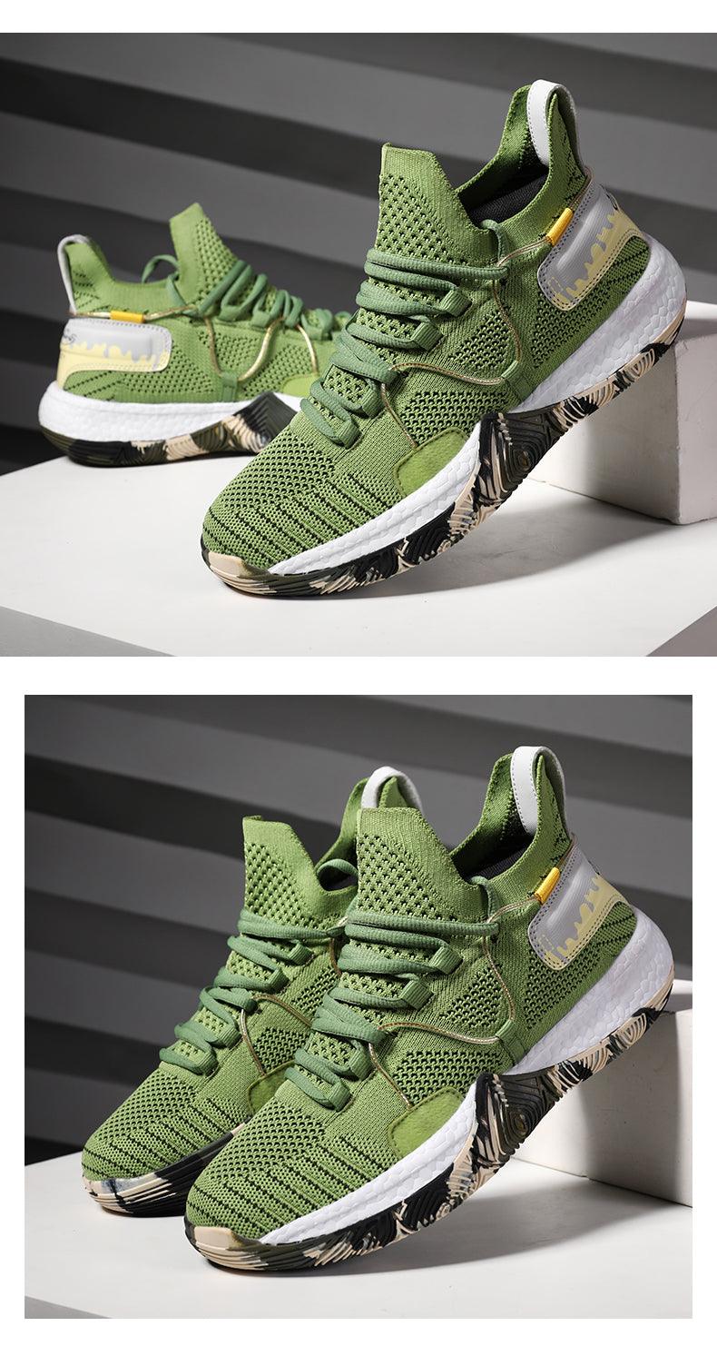 Men's Breathable Basketball Shoes - Shockproof High Top Sneakers