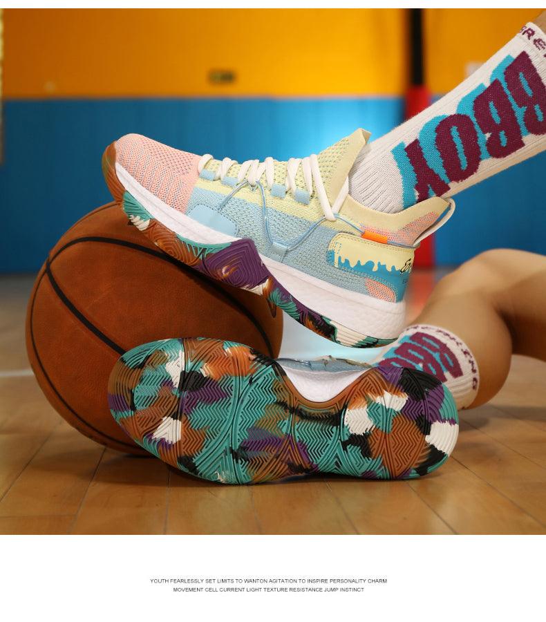 Men's Breathable Basketball Shoes - Shockproof High Top Sneakers