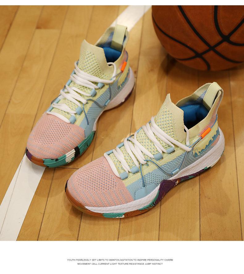 Men's Breathable Basketball Shoes - Shockproof High Top Sneakers