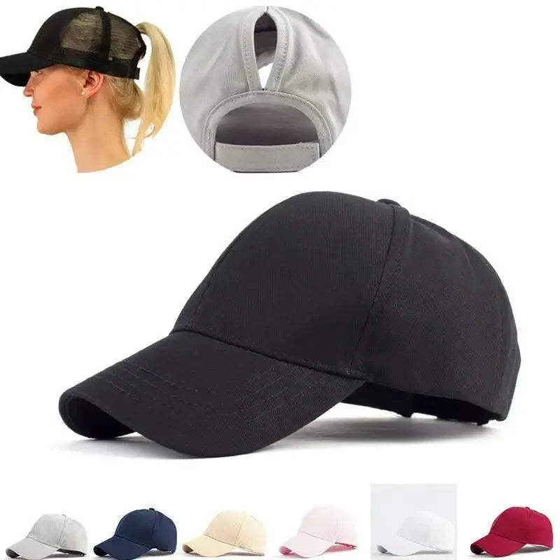 Women's Elegant Glitter Ponytail Baseball Caps