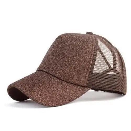 Women's Elegant Glitter Ponytail Baseball Caps