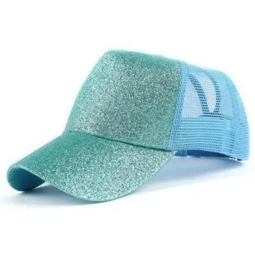 Women's Elegant Glitter Ponytail Baseball Caps
