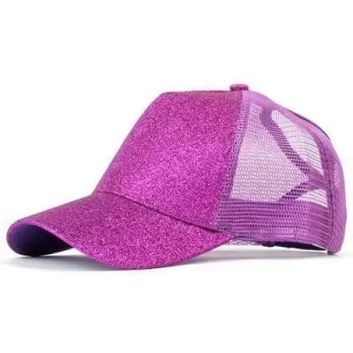 Women's Elegant Glitter Ponytail Baseball Caps