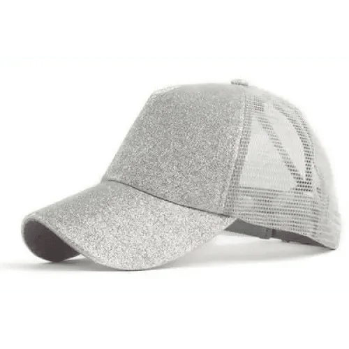 Women's Elegant Glitter Ponytail Baseball Caps