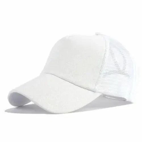 Women's Elegant Glitter Ponytail Baseball Caps