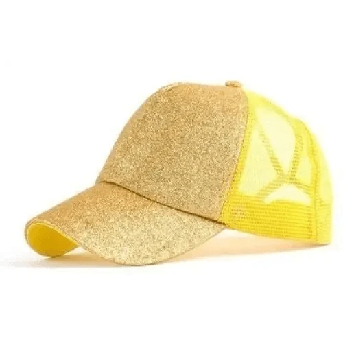 Women's Elegant Glitter Ponytail Baseball Caps