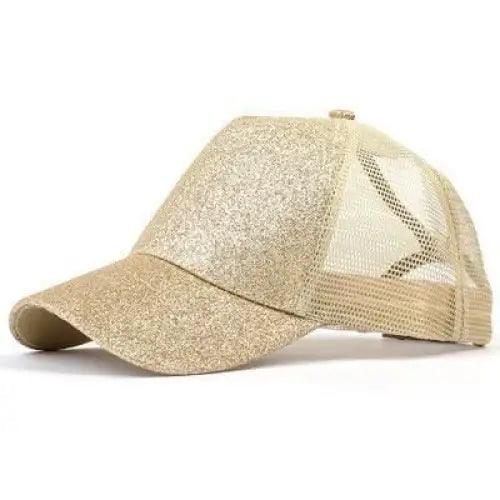 Women's Elegant Glitter Ponytail Baseball Caps