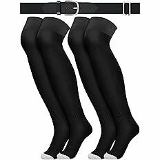 Londkaron Elite Baseball / Softball Socks & Belt Combo Black 2 Pairs Size S