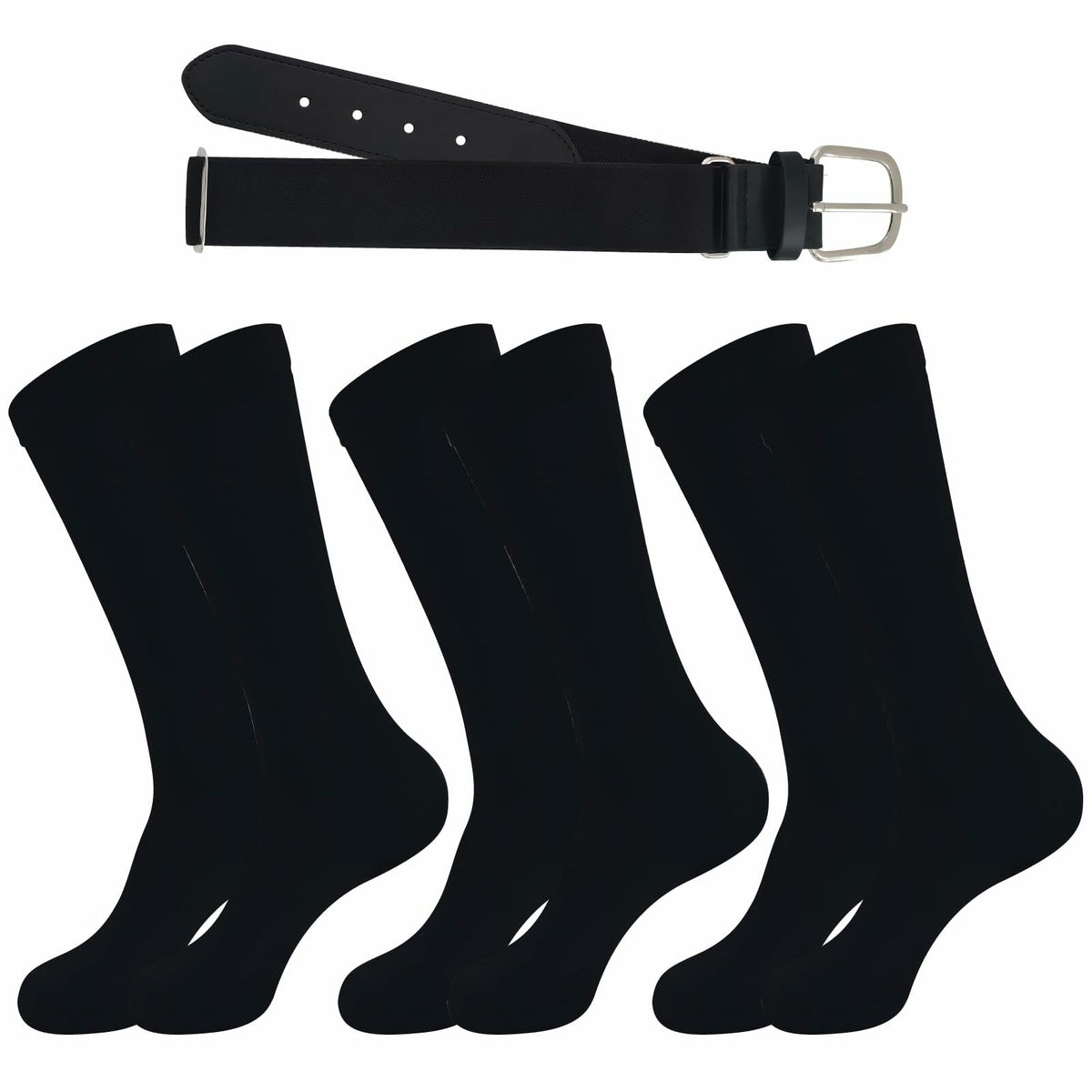 cs runsenisocks Baseball / Softball / Soccer Socks & Belt Set - Red 3pcs+1belt Size L