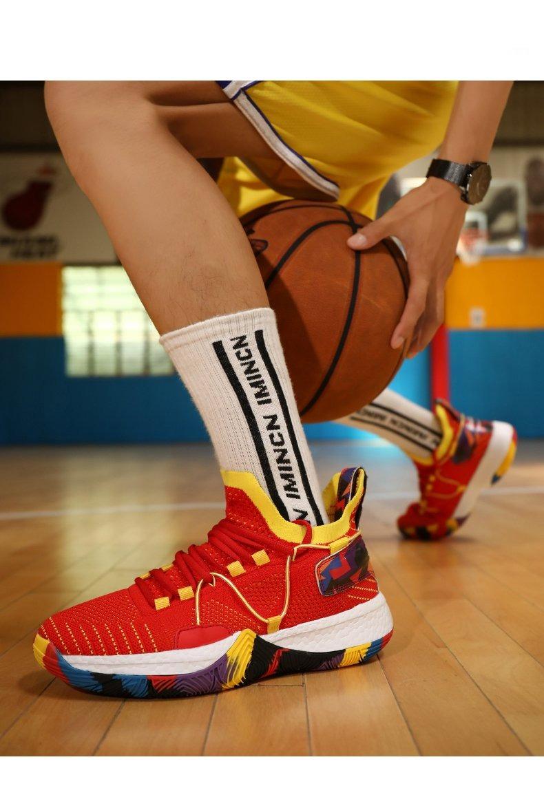 Men's Breathable Basketball Shoes - Shockproof High Top Sneakers