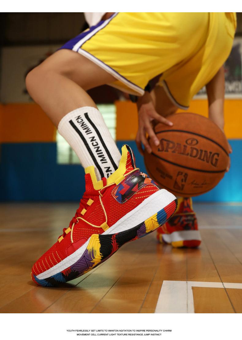 Men's Breathable Basketball Shoes - Shockproof High Top Sneakers