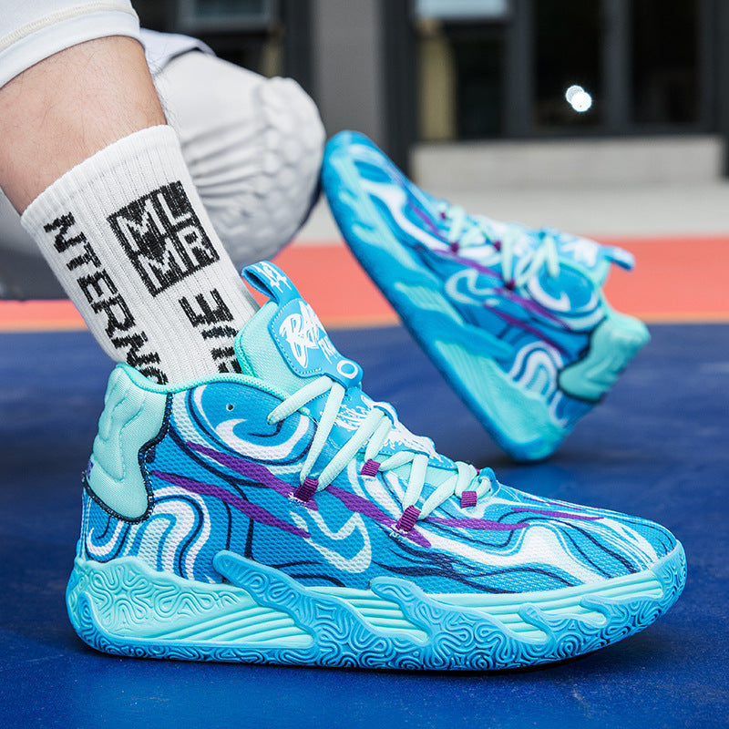 Three Ball, Third-generation Purple MB.03 Men's and Women's Indoor and Outdoor Shock-absorbing and Anti-slip Basketball Shoes